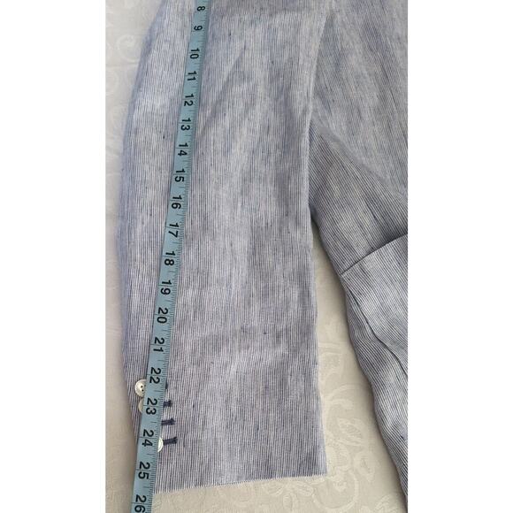 NEW J Peterman Blue Linen Sport Coat Jacket 100% Linen 40R Angelico - Picture 9 of 16